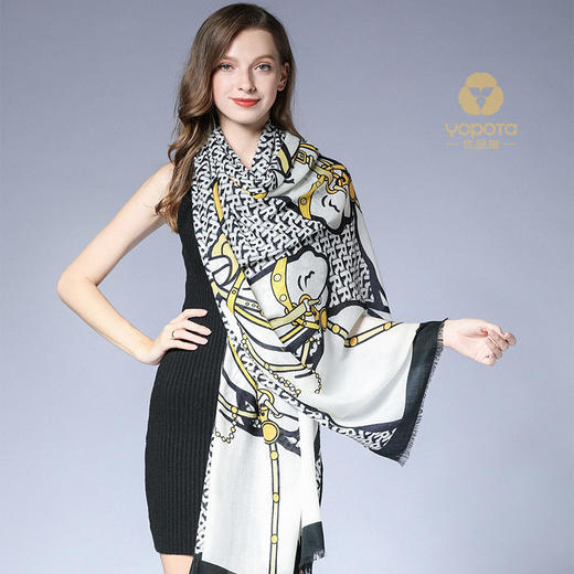 优品堂“预约幸福”高档精品羊毛礼品披肩围巾两用 商品图2