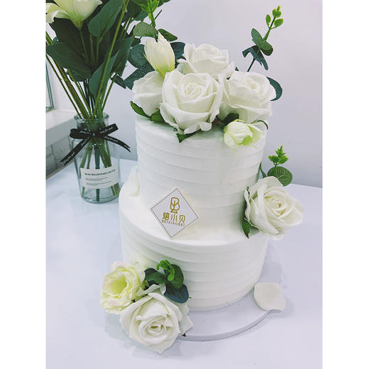 花的嫁衣——女生女神双层婚礼蛋糕 商品图0