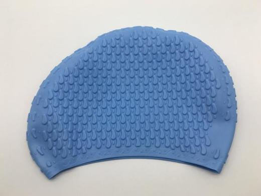【运动装备】硅胶水滴泳帽 水滴帽超软护耳硅胶泳帽成人 游泳帽 商品图1