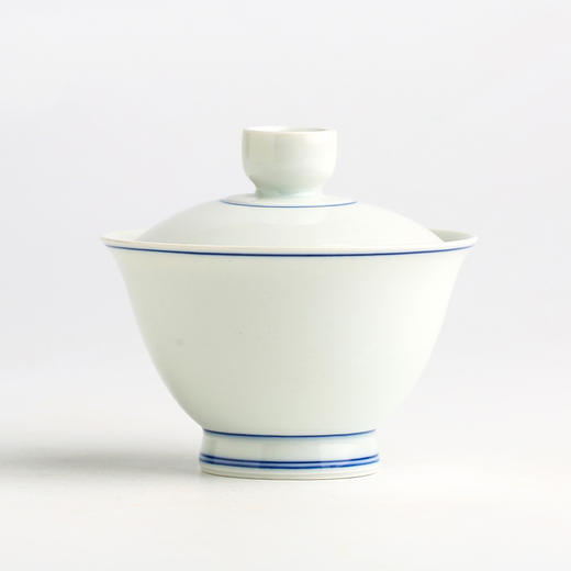 陶瓷茶具套装.手绘青花玄纹功夫茶具.盖碗+品茗杯 商品图1