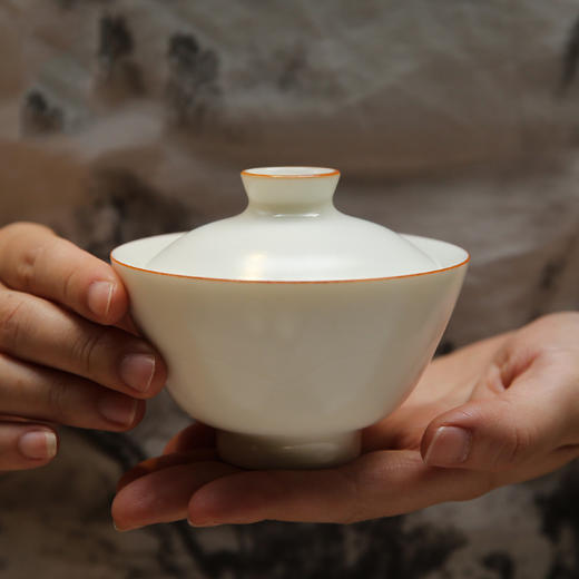 景德镇功夫盖碗.白汝窑盖碗 商品图1