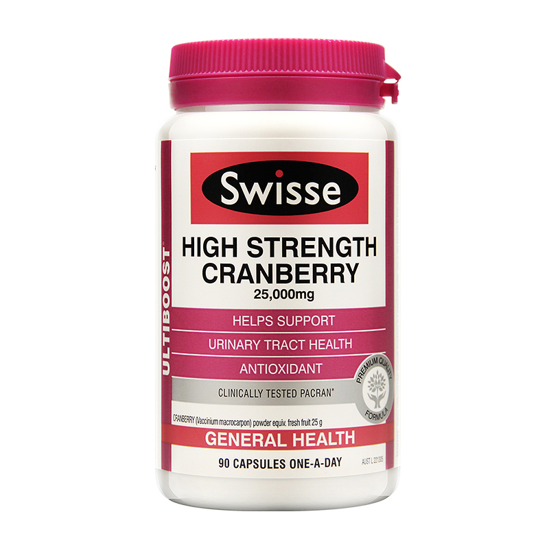 【澳洲直邮】swisse蔓越莓精华胶囊90粒女性卵巢保养妇科泌尿曼越梅JPY带授权招加盟代理