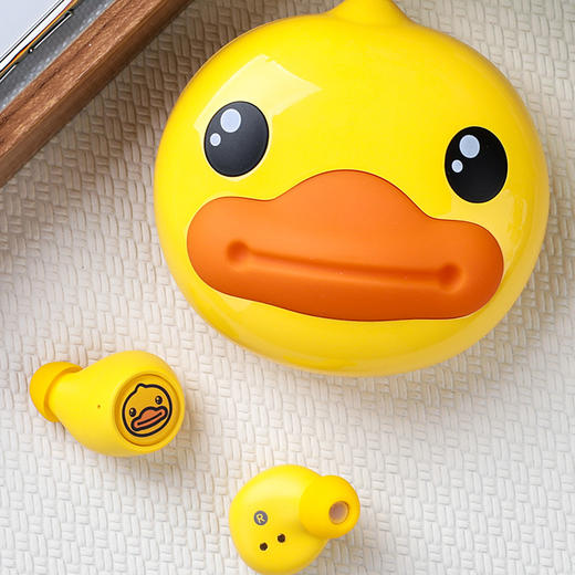 bduck小黄鸭蓝牙耳机双耳入耳式隐形无线女生款可爱运动耳机跑步