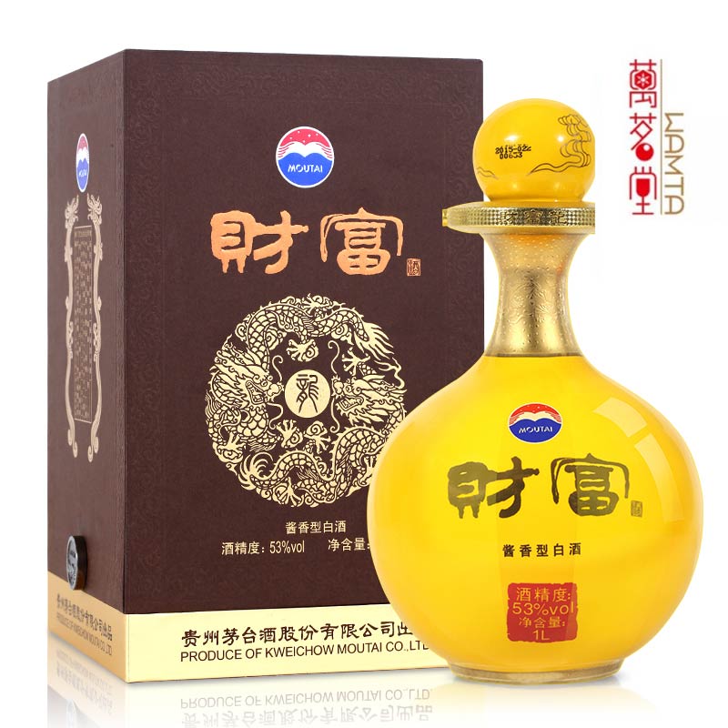 贵州茅台酒股份有限公司出品 53度财富龙酒1L 单坛装