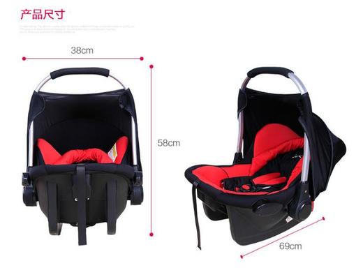 【儿童安全座椅】便携式摇篮 户外车内二合一婴儿提篮式车载安全座椅 商品图2