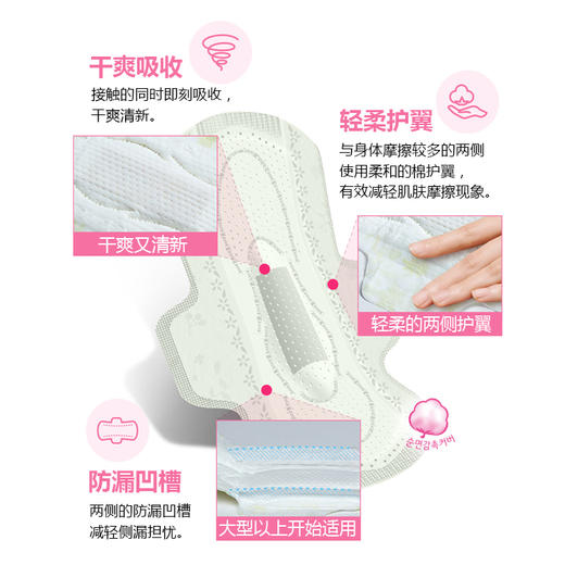 韩国lG贵爱娘韩方中草药卫生巾中款日用25cm18P 商品图14