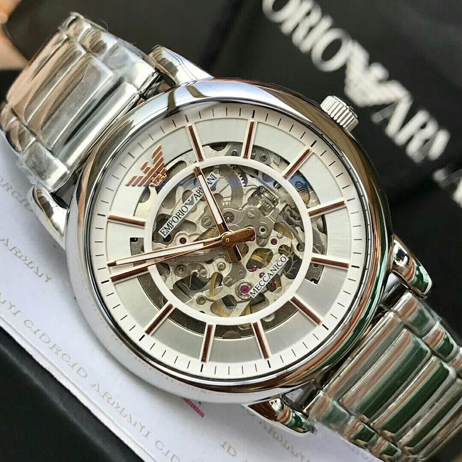 阿玛尼armani男表ar1980 原装进口镂空机械尺寸:43*12mm