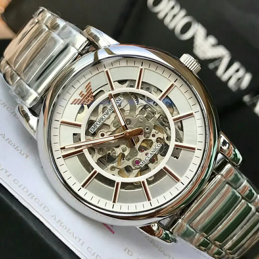 阿玛尼armani男表ar1980 原装进口镂空机械尺寸:43*12mm