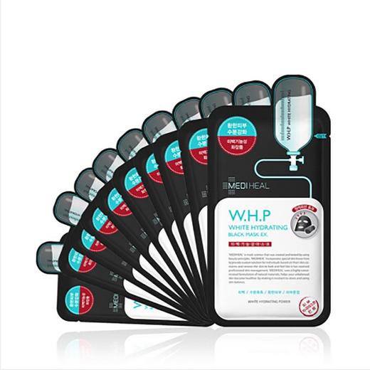 MEDIHEAL/美迪惠尔 竹炭美白补水面膜 10片盒装JPY带授权招加盟代理 商品图0