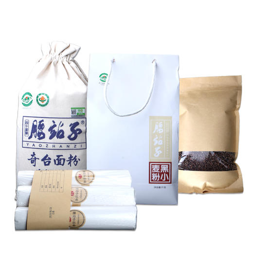 腰站子 鸿运礼盒1*4（黑小麦原粮/黑小麦面粉/有机面粉/350g挂面×6把） 商品图3