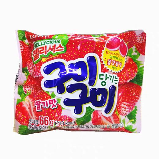 乐天混合水果味QQ糖70g韩国进口零食橙子葡萄桃子味软糖 商品图1
