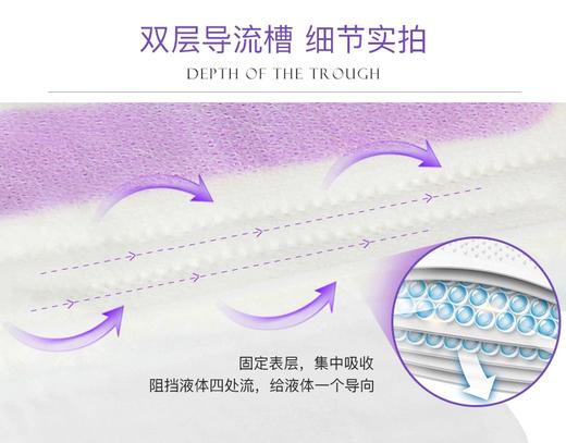 阿莎娜超薄棉面加长型夜用卫生巾42cm3P 商品图3