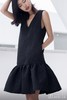AtelierMissLu / Christy -黑色下摆褶皱装饰背心裙 商品缩略图12