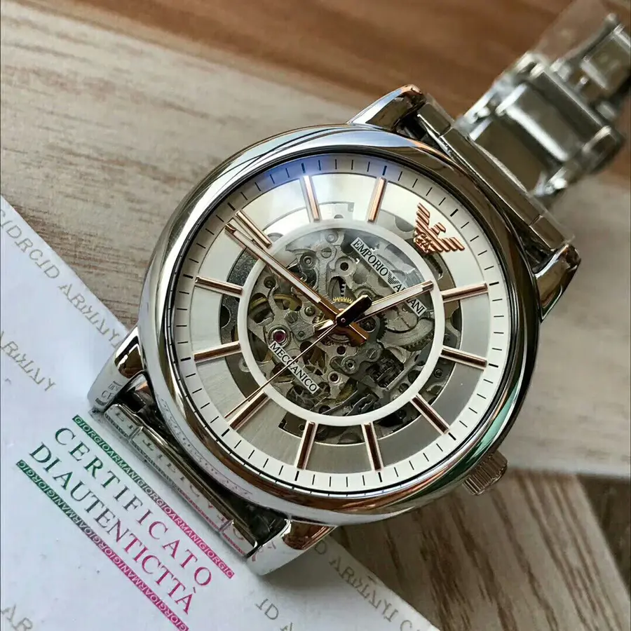 阿玛尼armani男表ar1980 原装进口镂空机械尺寸:43*12mm