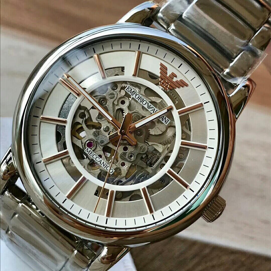 阿玛尼armani男表ar1980 原装进口镂空机械尺寸:43*12mm