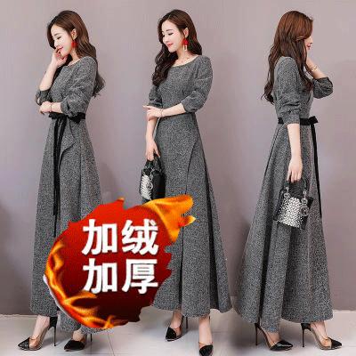 CQ BX981潮流时尚连衣裙圆领长款简约 商品图0