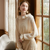 欧芮儿新品荷叶领长袖短款毛衣女宽松外穿慵懒针织衫上衣 商品缩略图2
