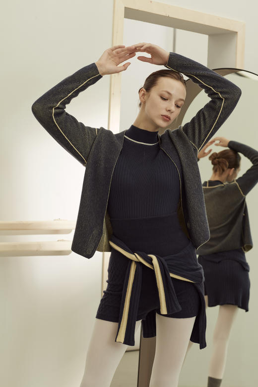  秋冬 精纺羊绒女装高腰运动短裤 SJF91K179N 商品图4