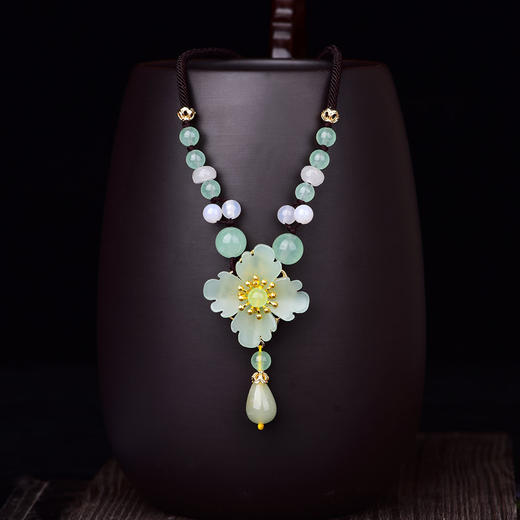 CZYH-066原创手工编织项链女复古风吊坠挂 商品图0