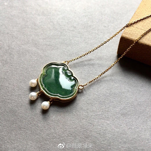 高冰种晴水绿雪花棉翡翠如意 商品图5