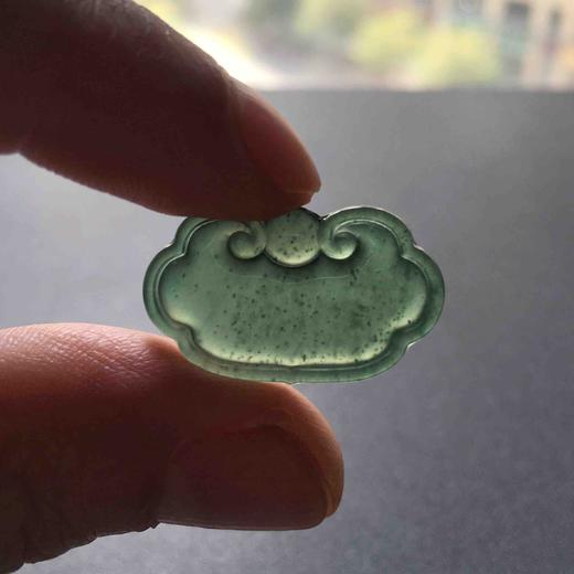 高冰种晴水绿雪花棉翡翠如意 商品图4