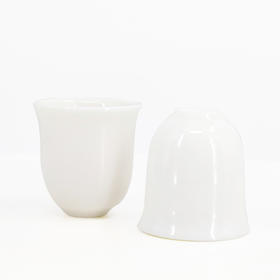 云中居功夫茶具.德化白瓷品茗杯.铃铛杯