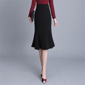 SX-924秋冬时尚新款弹力高腰半身裙中长包臀裙