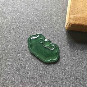 高冰种晴水绿雪花棉翡翠如意