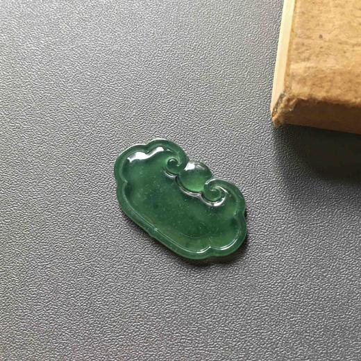 高冰种晴水绿雪花棉翡翠如意 商品图0