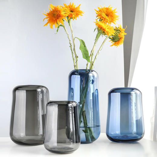 批发价298元全国包邮现代高档电镀镜面摩登透明玻璃花瓶组合花器酒店