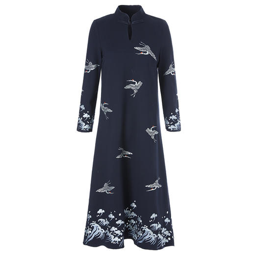 MWYG-9IH52865秋冬新款长袖红色女裙 商品图3