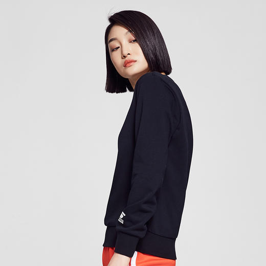 skechers斯凯奇女装针织套头卫衣纯色休闲套头衫saws185136