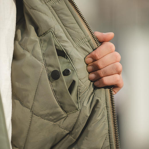 工装优选 美式复古MA-1飞行夹克冬季阿美咔叽棉衣棒球服立领外套 商品图2