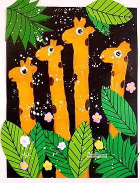 《丛林中的长颈鹿》低幼【自动发货：下单后，点击手机短信中收到的链接，即可获取文件下载的链接；如有任何问题，可添加客服微信hm33268获得帮助】