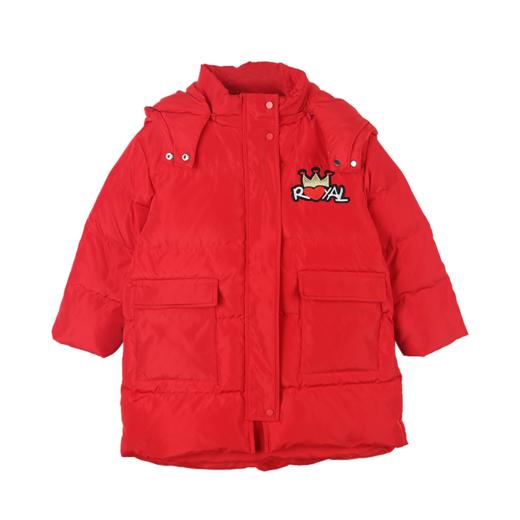 MQD女童冬季甜美皇冠字母中长羽绒服 商品图3