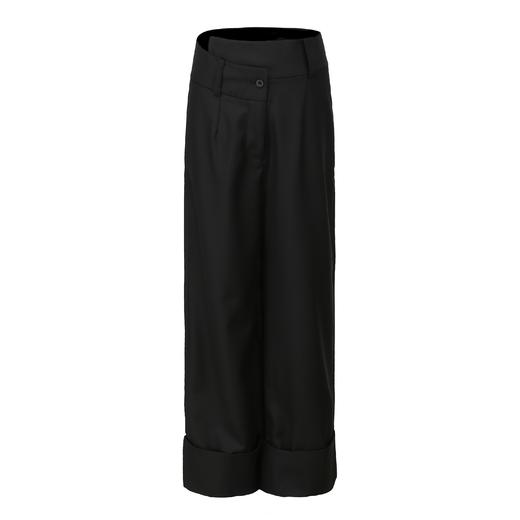 （秒杀商品不退不换，不支持7天无理由） MAISON COVET自有品牌 交错造型黑色西装裤 商品图4