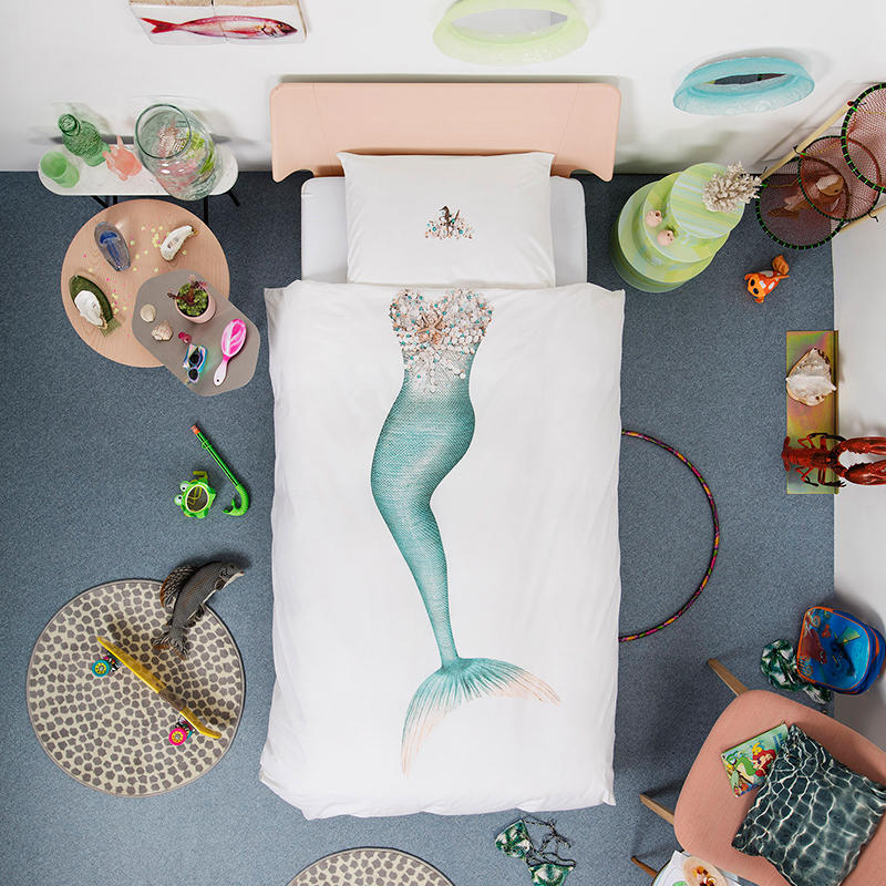 荷兰snurk 美人鱼款 卡通 北欧创意儿童床上用品