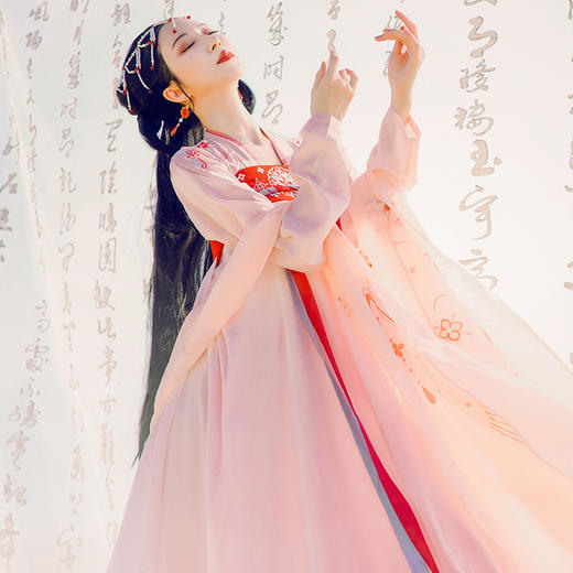 重回汉唐萦妆汉服女刺绣日常对襟齐胸襦裙10破交窬裙6米大摆秋装 商品图0