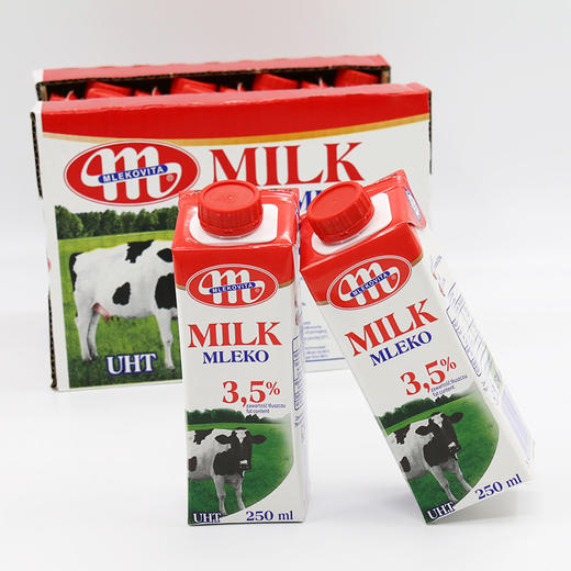 波兰进口妙可维全脂牛奶250ml*12整箱纯牛奶早餐奶饮料品 商品图0