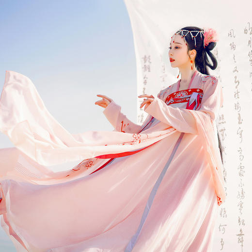 重回汉唐萦妆汉服女刺绣日常对襟齐胸襦裙10破交窬裙6米大摆秋装 商品图1