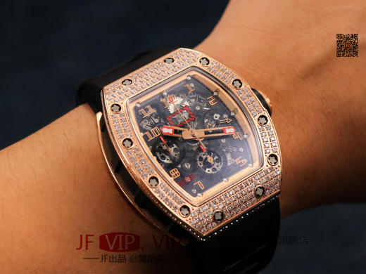 Kv 台湾 RM011菲利普-马萨限定玫瑰金钻石版，强势出击，首款Rm011奢华满钻系列，全自动计时机芯，尺寸50*40毫米 商品图10