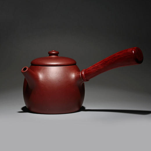工夫茶具.宜兴名家全手工紫砂壶.原矿紫泥巨轮侧把壶泡茶壶 商品图0