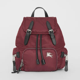 BURBERRY  紫红色 女士小号羽绒尼龙斜背式军旅背包 8006717 A1330