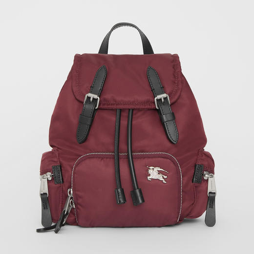 BURBERRY  紫红色 女士小号羽绒尼龙斜背式军旅背包 8006717 A1330 商品图0