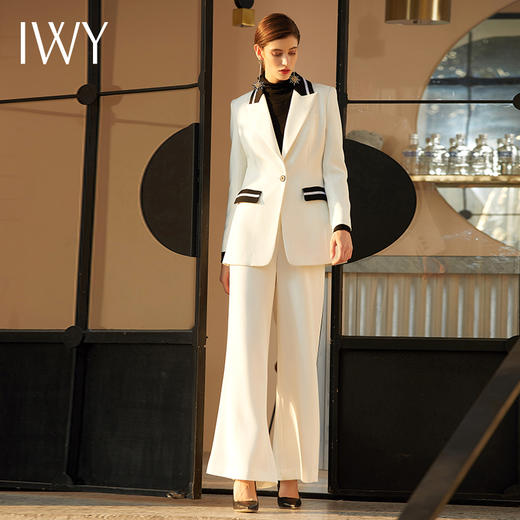 IWY/白色西装女套装时尚正装工作服193014C1+P3-1 商品图1