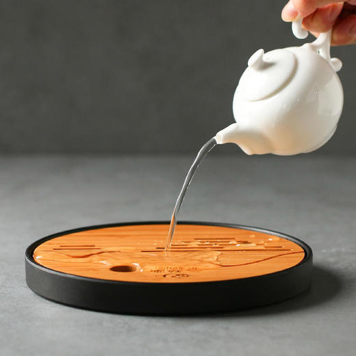 茶盘.竹缘山水（小黑） 商品图0