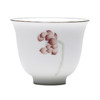 陶瓷功夫茶具.定窑白手绘单莲小茶杯 商品缩略图4