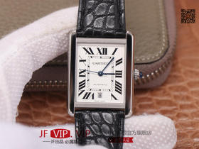 A8卡地亚CARTIER TANK SOLO 超薄男士腕表，采用2892机芯并精细打磨，寸参数均与原装一致，直径31X40.8mm 厚度7.80mm。美洲鳄鱼皮