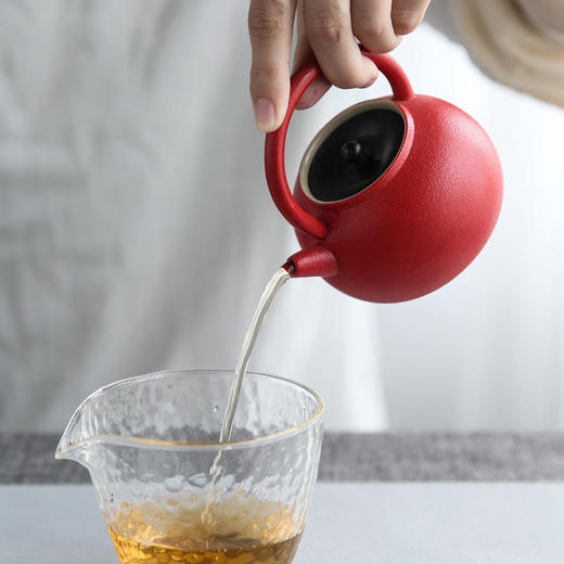 茶壶.陆宝红色提梁壶 商品图2