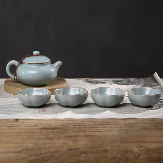 陶瓷功夫茶具.汝窑莲花杯 商品图3